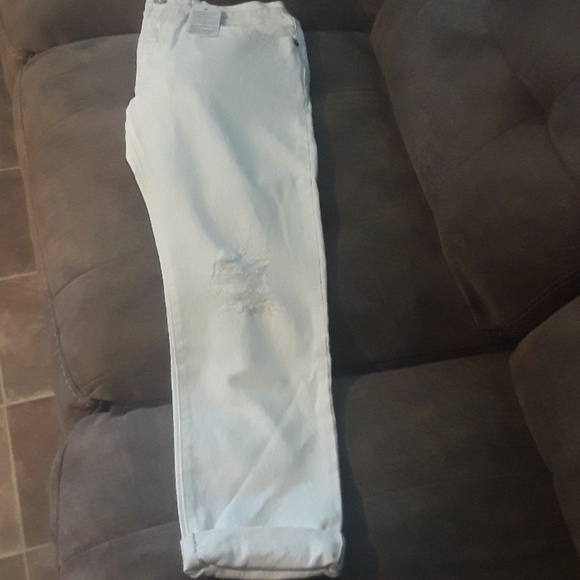 New women's white Levis distressed 501 button fly - Picture 5 of 7